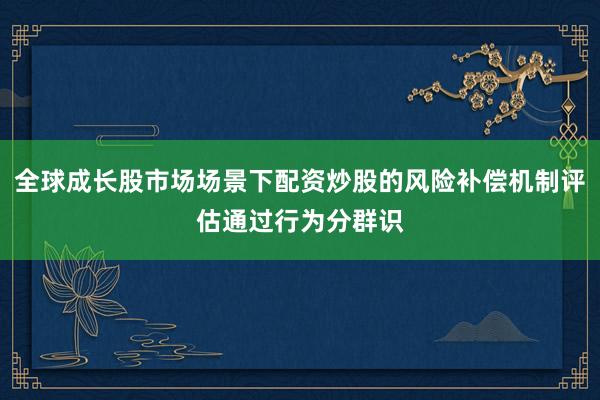 全球成长股市场场景下配资炒股的风险补偿机制评估通过行为分群识